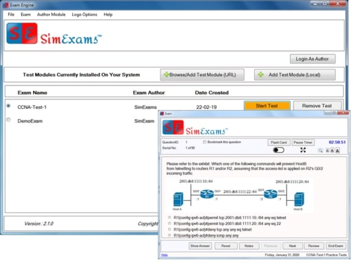 CBT Exam Engine Screenshot