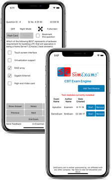 CBT Exam Engine iOS Screenshot